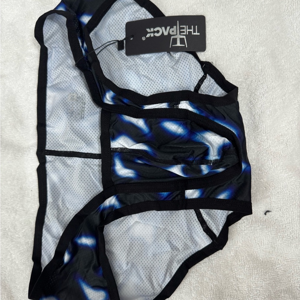 The Pack Black and Blue Mesh Briefs